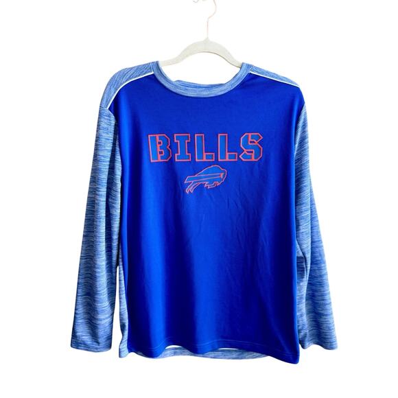 NFL Buffalo Bills Fanatics Team Apparel Blue Long Sleeve Shirt Mens Size Large - Picture 1 of 10